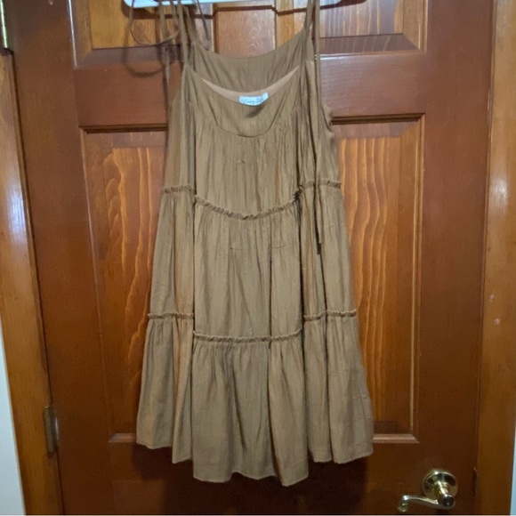 Emory Park Tiered Shift Dress Brown Size Small - Picture 7 of 10